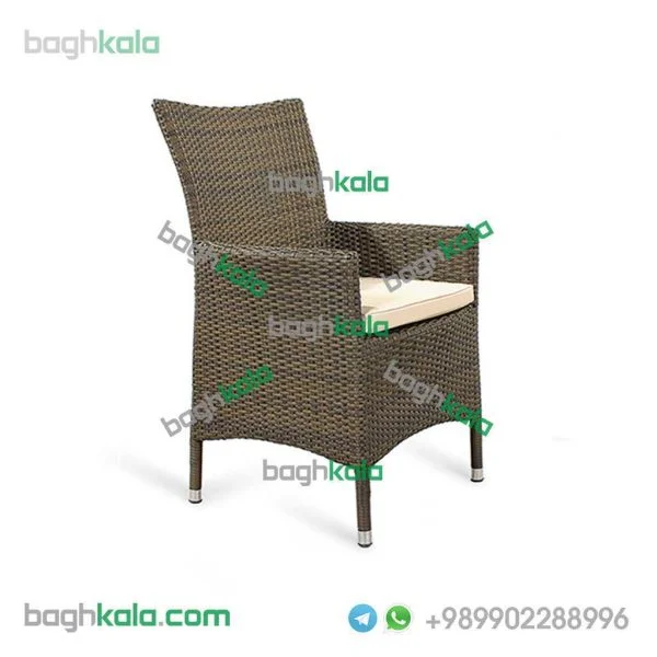 صندلی حصیری دسته دار گل یخ