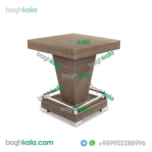 میز حصیری گل ابری مربع تمام بافت