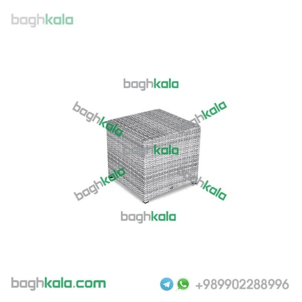 میز حصیری عسلی مربع تمام بافت