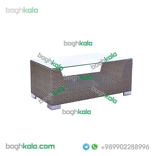 میز حصیری مستطیل دو طبقه نیلوفر